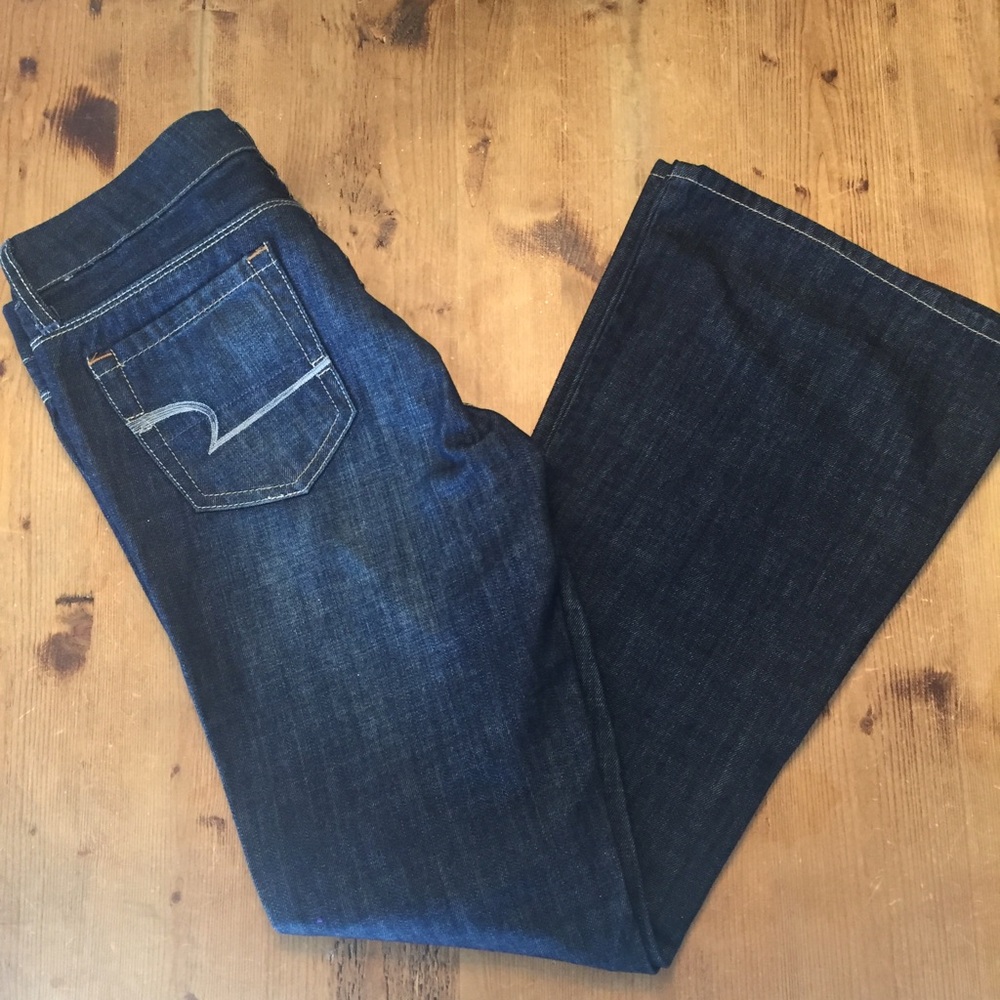 Vintage Y2K American Eagle Real Flare Dark Wash Jeans - Picture 6 of 6